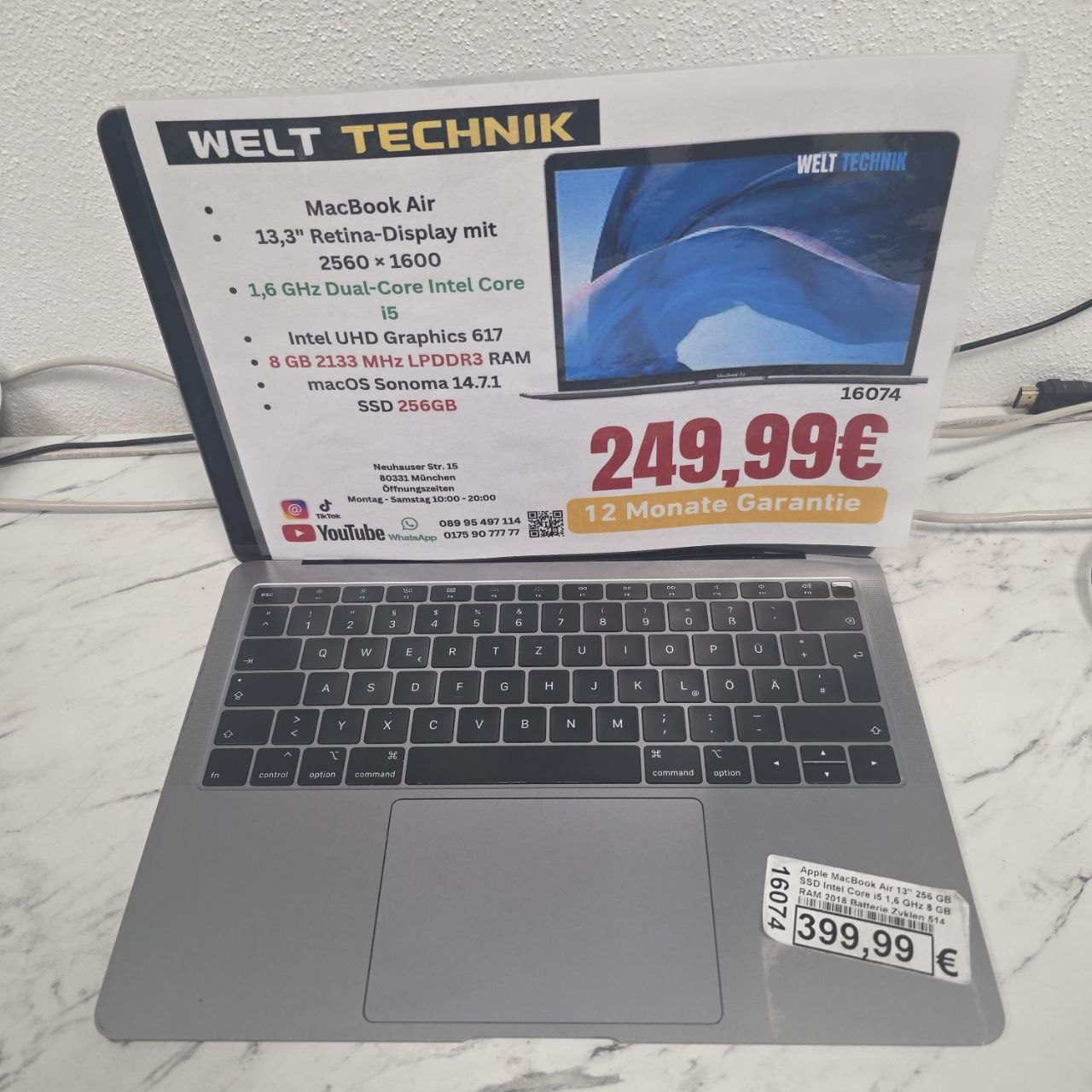 Apple MacBook Air 13 256 GB Silber
